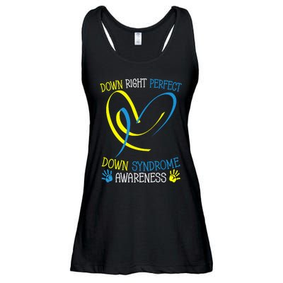 World Down Syndrome Awareness Day Down Right Perfect Ladies Essential Flowy Tank