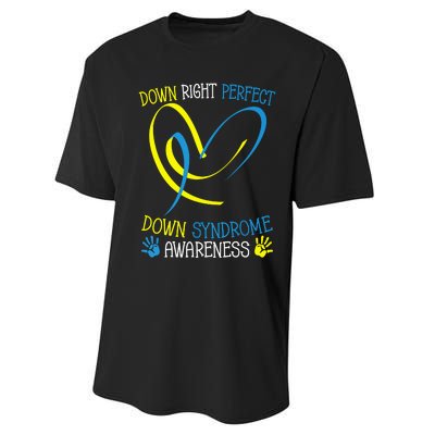 World Down Syndrome Awareness Day Down Right Perfect Performance Sprint T-Shirt