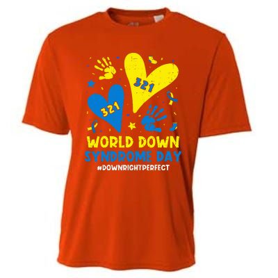 World Down Syndrome Day 321 Awareness Support Cooling Performance Crew T-Shirt