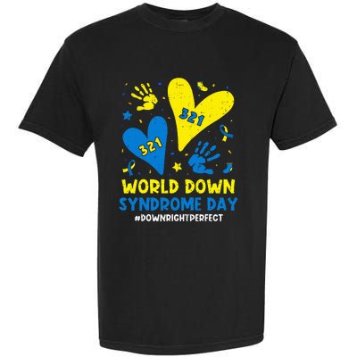 World Down Syndrome Day 321 Awareness Support Garment-Dyed Heavyweight T-Shirt