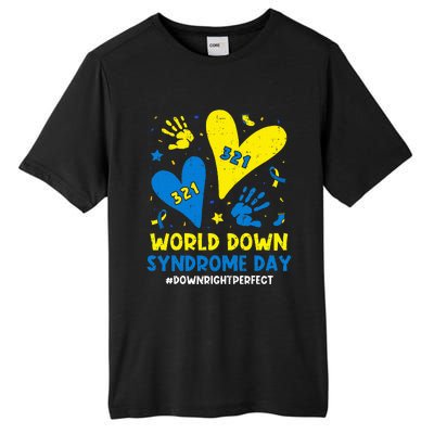 World Down Syndrome Day 321 Awareness Support Tall Fusion ChromaSoft Performance T-Shirt