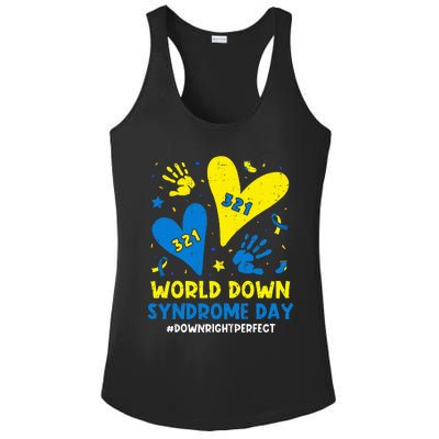 World Down Syndrome Day 321 Awareness Support Ladies PosiCharge Competitor Racerback Tank