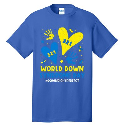 World Down Syndrome Day 321 Awareness Support Tall T-Shirt