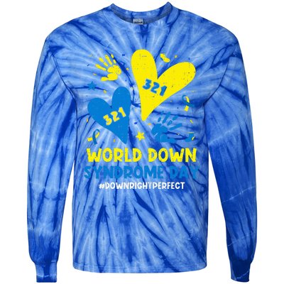 World Down Syndrome Day 321 Awareness Support Tie-Dye Long Sleeve Shirt