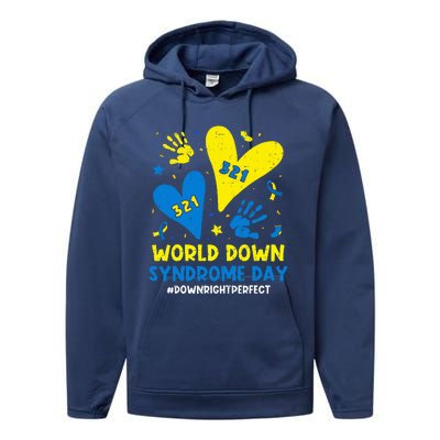 World Down Syndrome Day 321 Awareness Support Performance Fleece Hoodie