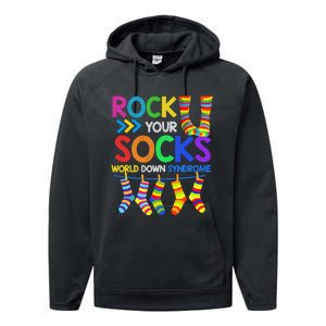 World Down Syndrome Day Rock Your Socks Awareness Performance Fleece Hoodie