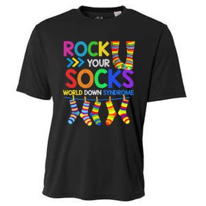 World Down Syndrome Day Rock Your Socks Awareness Cooling Performance Crew T-Shirt