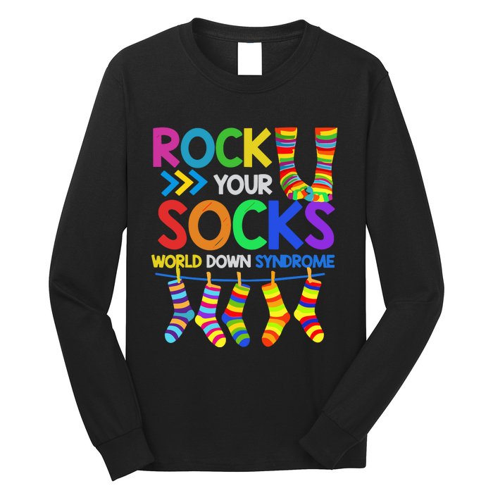 World Down Syndrome Day Rock Your Socks Awareness Long Sleeve Shirt