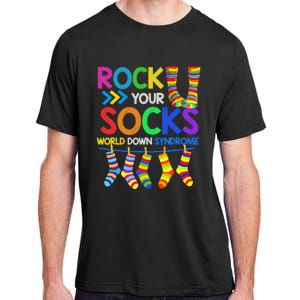 World Down Syndrome Day Rock Your Socks Awareness Adult ChromaSoft Performance T-Shirt