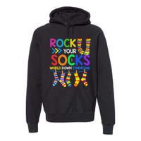 World Down Syndrome Day Rock Your Socks Awareness Premium Hoodie