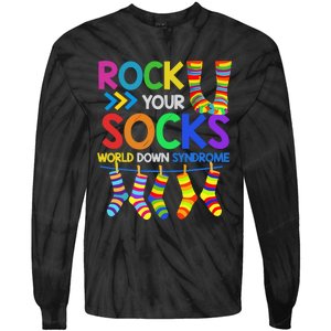 World Down Syndrome Day Rock Your Socks Awareness Tie-Dye Long Sleeve Shirt