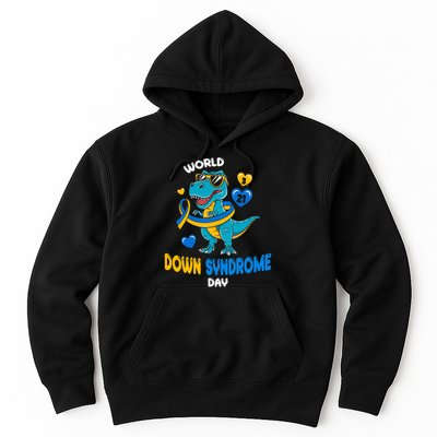 World Down Syndrome Day Trisomy 21 Awareness Dinosaur  Hoodie