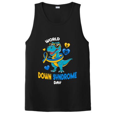 World Down Syndrome Day Trisomy 21 Awareness Dinosaur  PosiCharge Competitor Tank