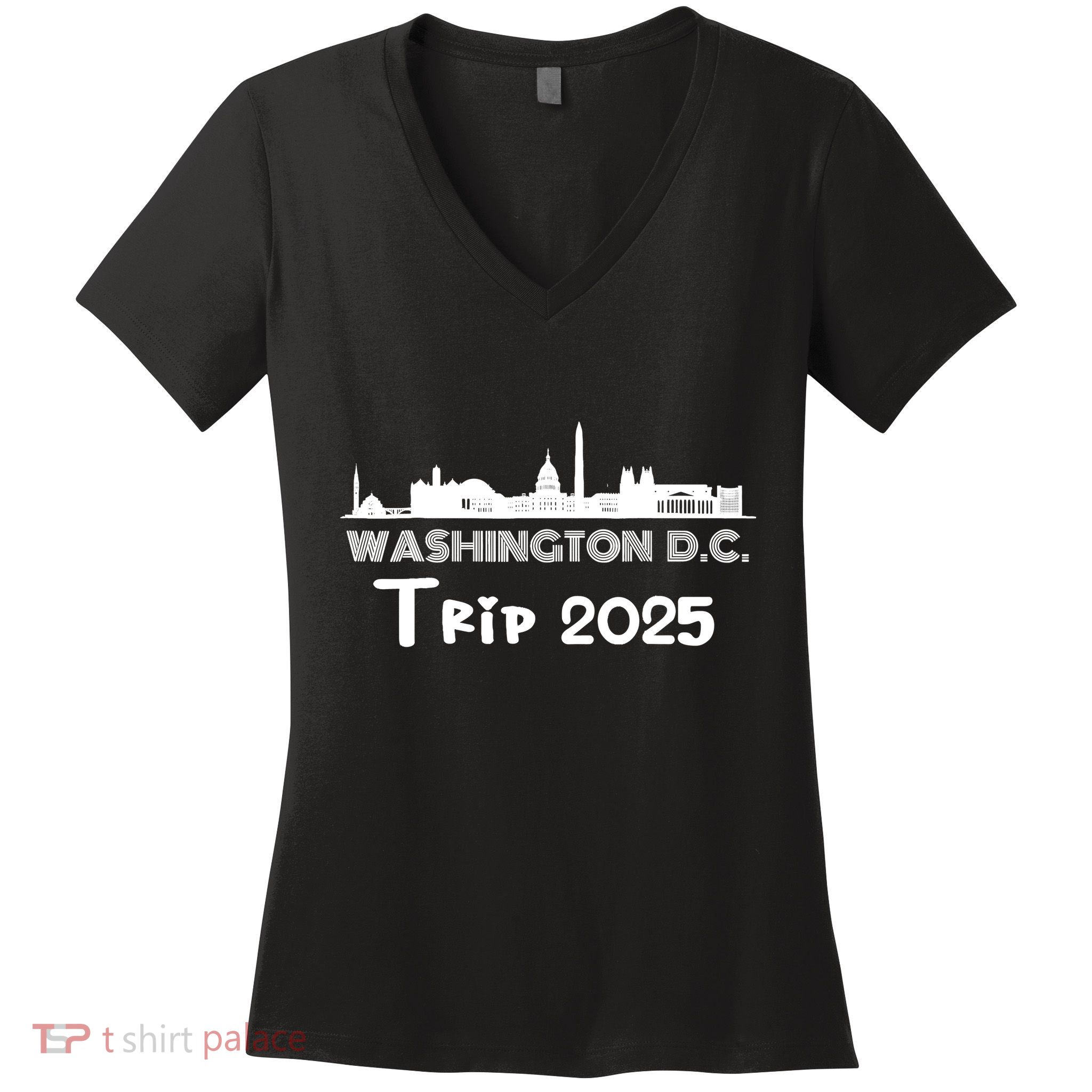 Washington D.C Skyline Trip 2025 Women's V-Neck T-Shirt