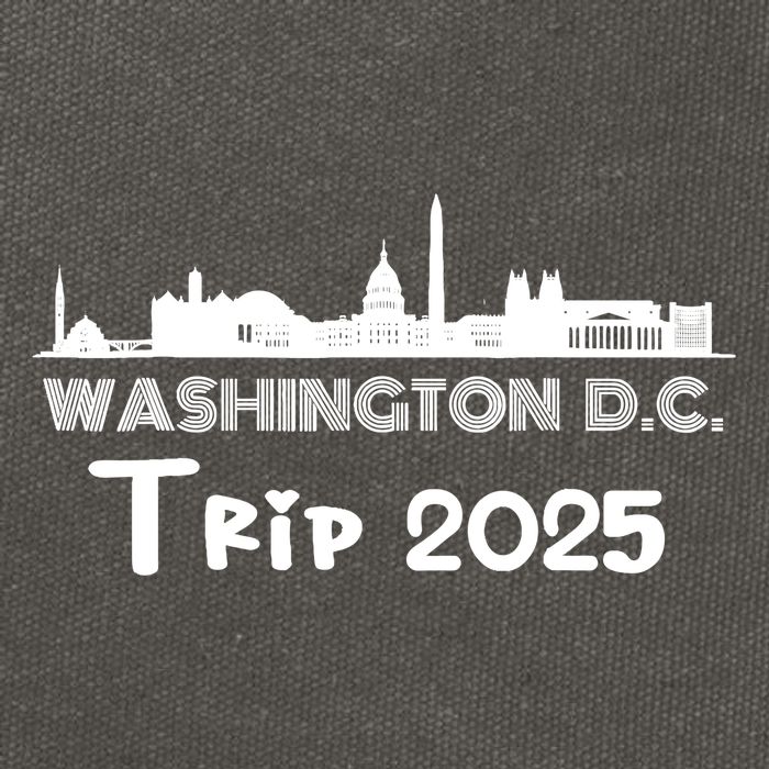Washington D.C Skyline Trip 2025 Cotton Canvas Backpack