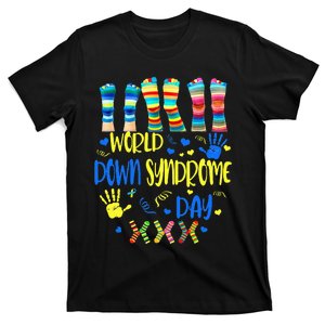 World Down Syndrome Day Awareness Socks Down Right T-Shirt