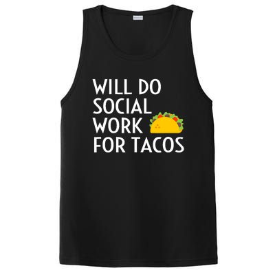 Will Do Social Work For Tacos Funny Social Worker Saying Fun PosiCharge Competitor Tank