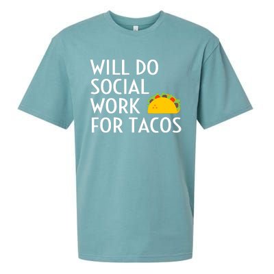 Will Do Social Work For Tacos Funny Social Worker Saying Fun Sueded Cloud Jersey T-Shirt