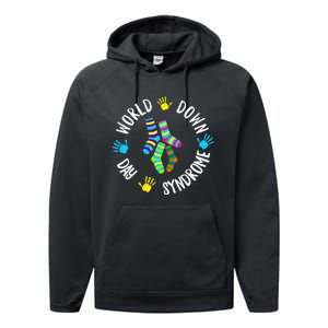 World Down Syndrome Day Awareness Socks 21 March Performance Fleece Hoodie