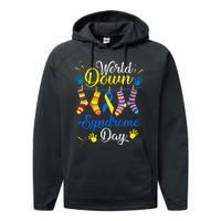 World Down Syndrome Day Awareness Socks 21 March Performance Fleece Hoodie