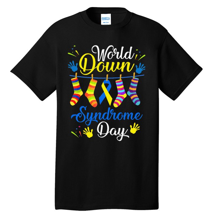 World Down Syndrome Day Awareness Socks 21 March Tall T-Shirt