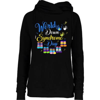 World Down Syndrome Day Support and Awareness 3.21 Womens Funnel Neck Pullover Hood