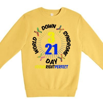 World Down Syndrome Day #DownRightPerfect Premium Crewneck Sweatshirt