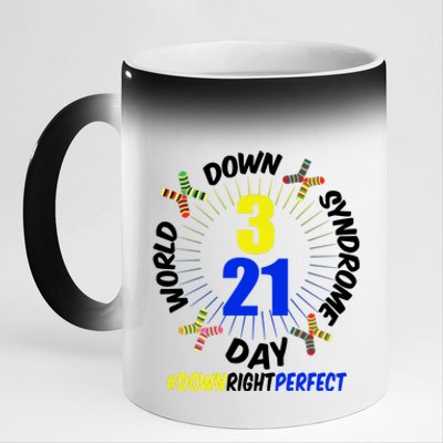 World Down Syndrome Day #DownRightPerfect 11oz Black Color Changing Mug