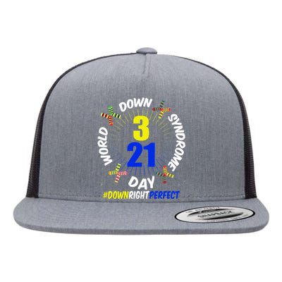 World Down Syndrome Day #DownRightPerfect Flat Bill Trucker Hat