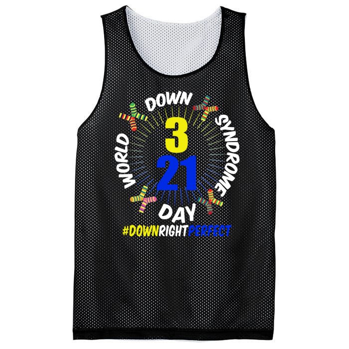 World Down Syndrome Day #DownRightPerfect Mesh Reversible Basketball Jersey Tank