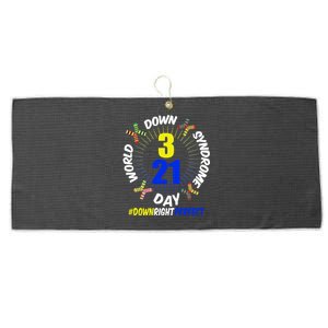 World Down Syndrome Day #DownRightPerfect Large Microfiber Waffle Golf Towel