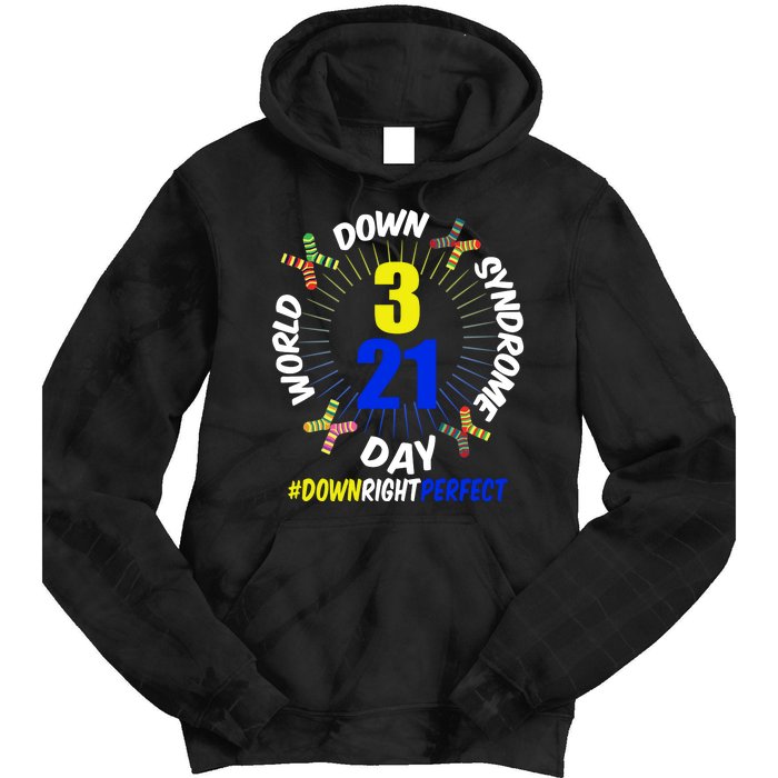 World Down Syndrome Day #DownRightPerfect Tie Dye Hoodie