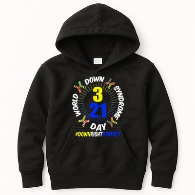World Down Syndrome Day #DownRightPerfect Kids Hoodie