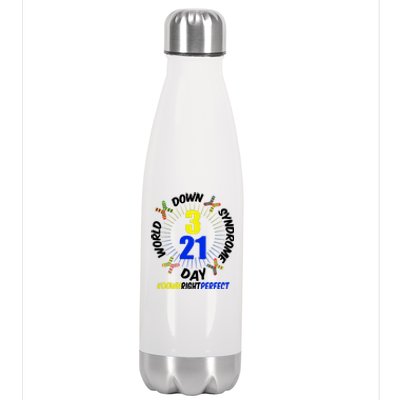 World Down Syndrome Day #DownRightPerfect Stainless Steel Insulated Water Bottle