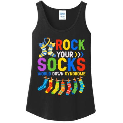 World Down Syndrome Day Awareness Rock Your Socks Ladies Essential Tank