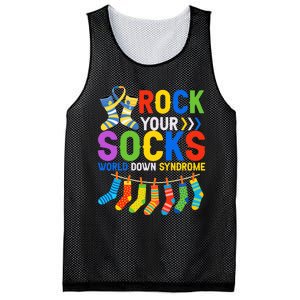 World Down Syndrome Day Awareness Rock Your Socks Mesh Reversible Basketball Jersey Tank