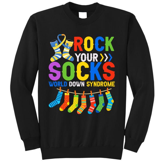 World Down Syndrome Day Awareness Rock Your Socks Tall Sweatshirt