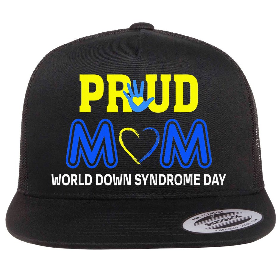 World Down Syndrome Day Mom Awareness March 21 Flat Bill Trucker Hat