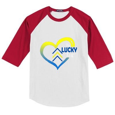 World Down Syndrome Awareness Day 3 Arrows Lucky Few Tattoo Day Kids Colorblock Raglan Jersey