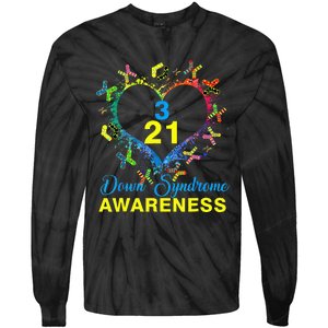 World Down Syndrome Day Awareness Socks Heart 21 March Tie-Dye Long Sleeve Shirt