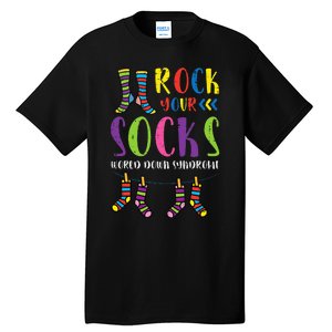 World Down Syndrome Rock Your Socks Awareness Tall T-Shirt