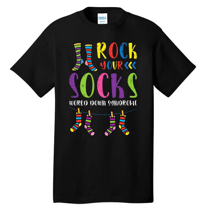 World Down Syndrome Rock Your Socks Awareness Tall T-Shirt