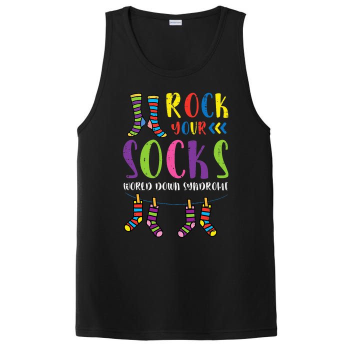 World Down Syndrome Rock Your Socks Awareness PosiCharge Competitor Tank