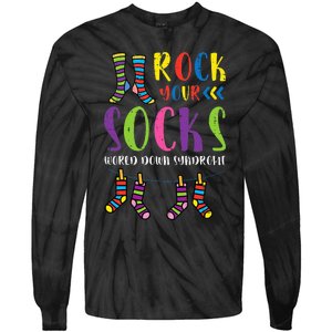 World Down Syndrome Rock Your Socks Awareness Tie-Dye Long Sleeve Shirt