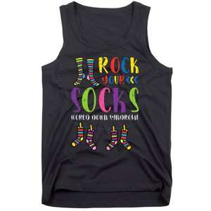 World Down Syndrome Rock Your Socks Awareness Tank Top