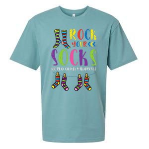 World Down Syndrome Rock Your Socks Awareness Sueded Cloud Jersey T-Shirt