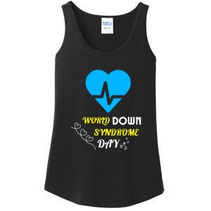 World Down Syndrom Day Heart Relaxed Fit Gift Ladies Essential Tank