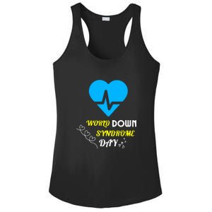 World Down Syndrom Day Heart Relaxed Fit Gift Ladies PosiCharge Competitor Racerback Tank