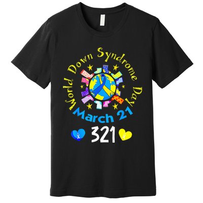 World Down Syndrome Day Awareness Socks Down Right Premium T-Shirt