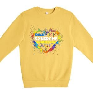 World Down Syndrome Day Awareness Socks 21 March Gifts Premium Crewneck Sweatshirt